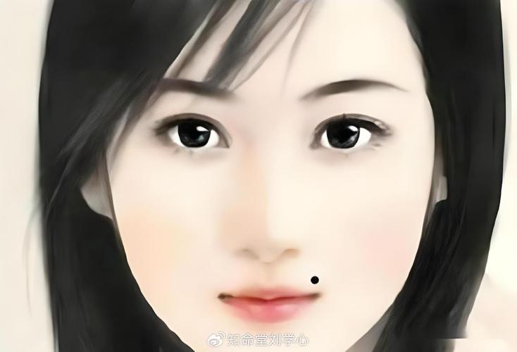 女嘴角右边有痣