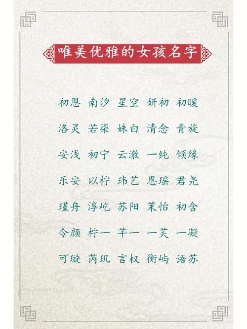 墨字取名洋气女孩名字