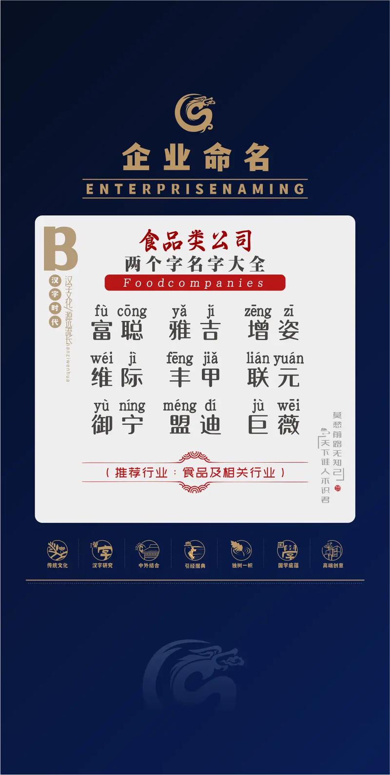 想给食品公司取个名字