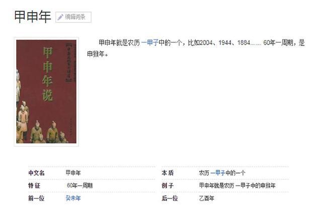 甲申年是什么命,甲申年是什么年