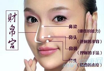 图解:女人鼻子面相