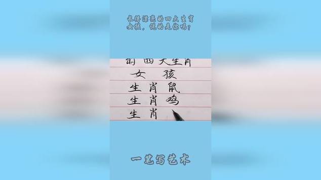 字写得很好看的生肖女