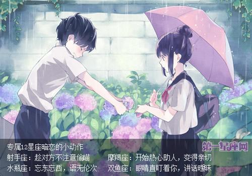 十二星座暗恋小动作女