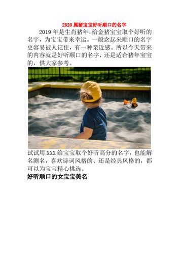 适合猪年宝宝的名字