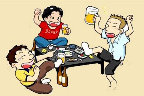 梦见喝酒吃东西