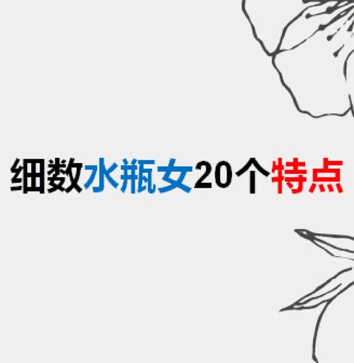 b型水瓶女特点