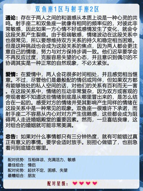 男双鱼座一区和女双鱼座一区配对
