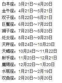 星座是在日历上查询吗