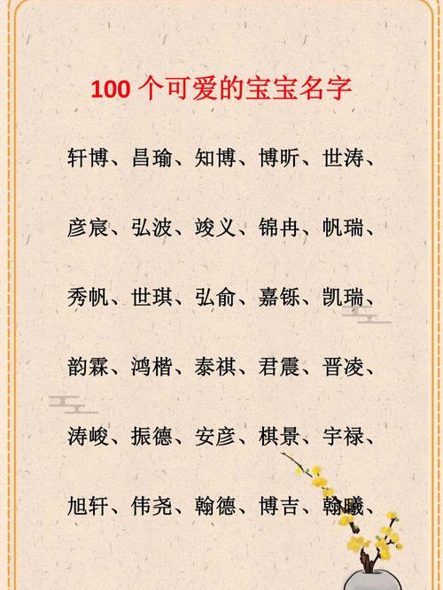 可爱的宝宝名字有哪些