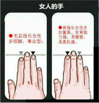 女人手指长与性格的奥秘