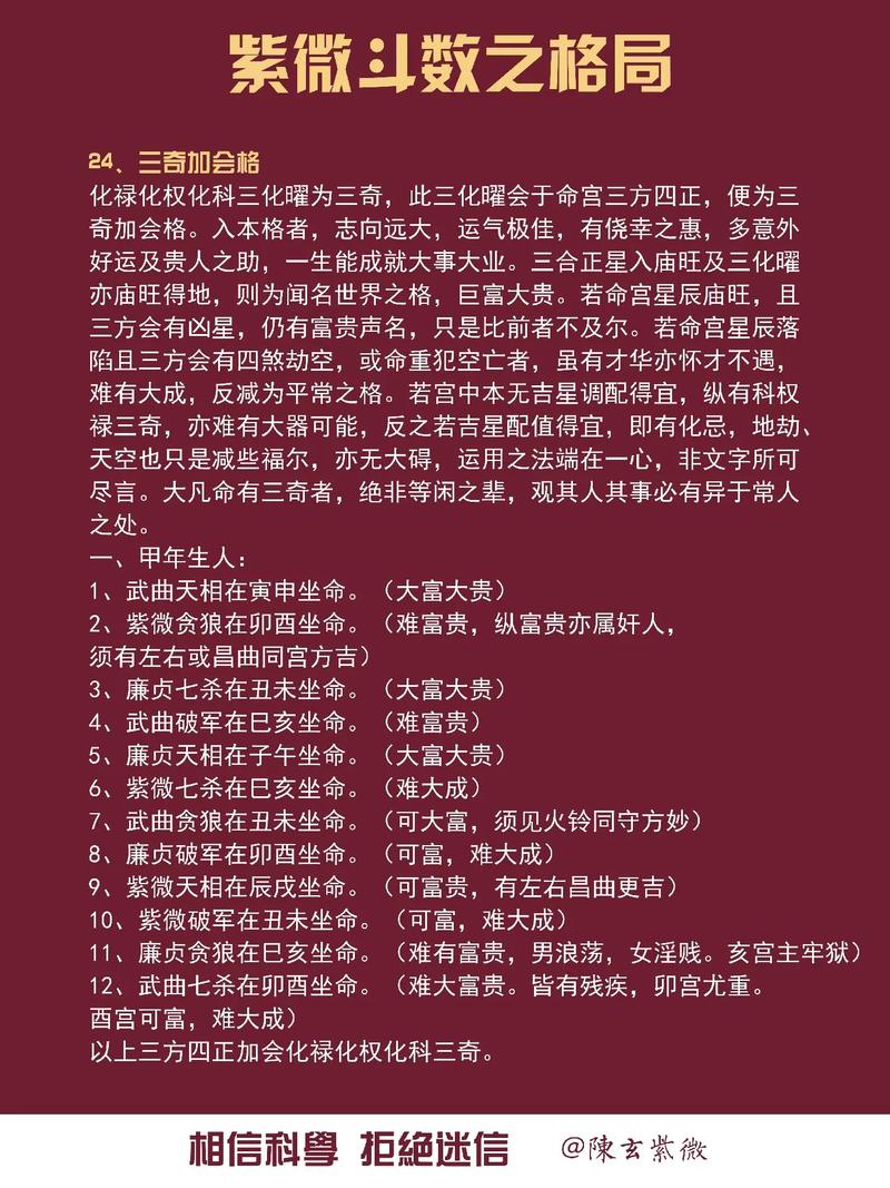 紫薇斗数—暴富的格局