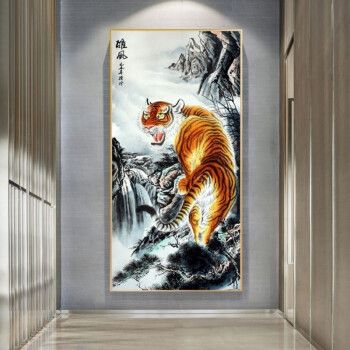 办公室挂十字绣的风水好吗?挂猛虎兽十字绣的风水好吗?