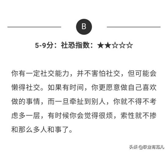 社交恐惧症测试题在线测试