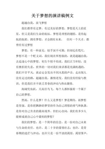 热衷于谈论梦想