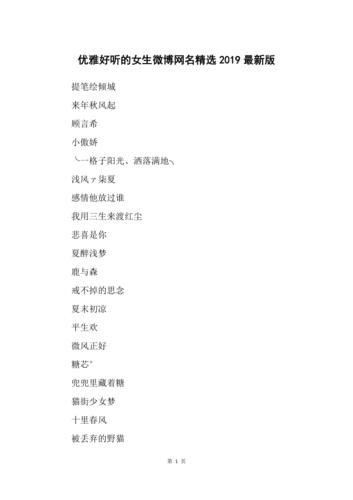 好听的微博话题名字