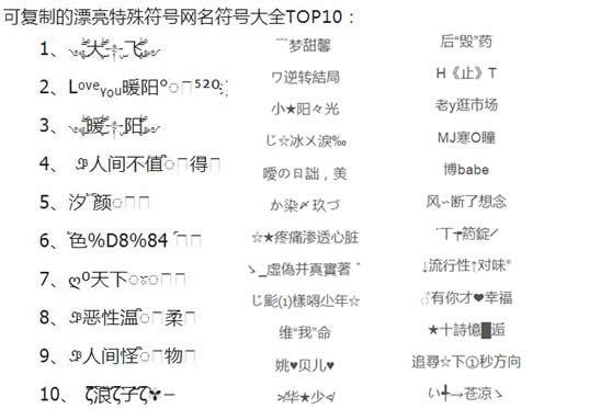 炫酷带特殊符号的网名,增添不一样的色彩