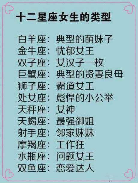 受女生欢迎的星座