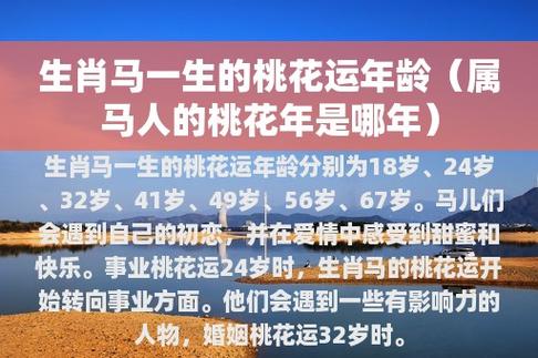 出生在哪几个月的生肖马桃花最旺