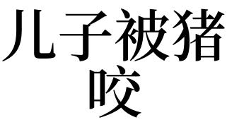 梦见儿子被猪咬是什么意思