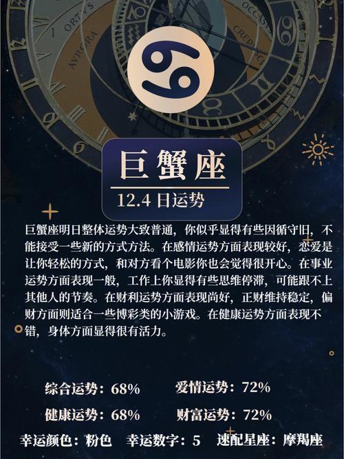 巨蟹座今日运势