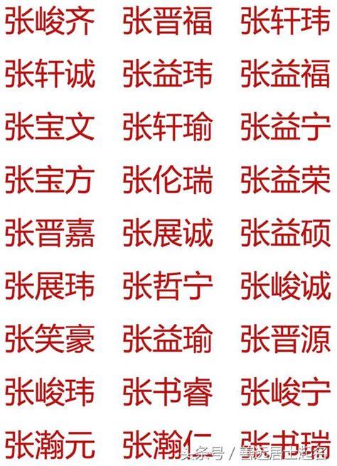 姓张缺水缺木的男孩名字要霸气