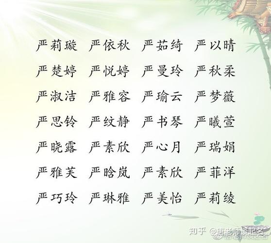 姓严的名字温柔