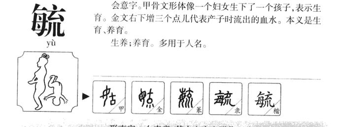 名字中带毓字的含义