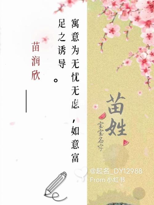 姓苗宝宝起名字大全