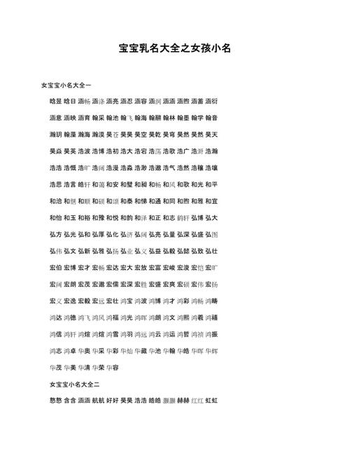 女宝宝取小名萌萌哒好听的女孩起名字乳名大全