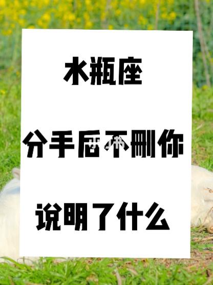 水瓶座分手删除后的表现