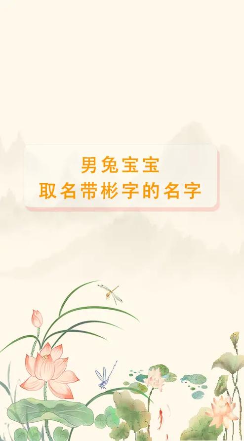用彬字取名男孩名字