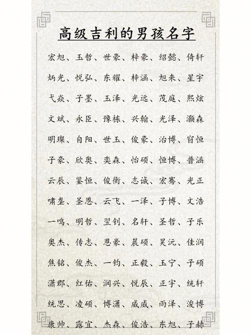 男孩豪字开头的名字