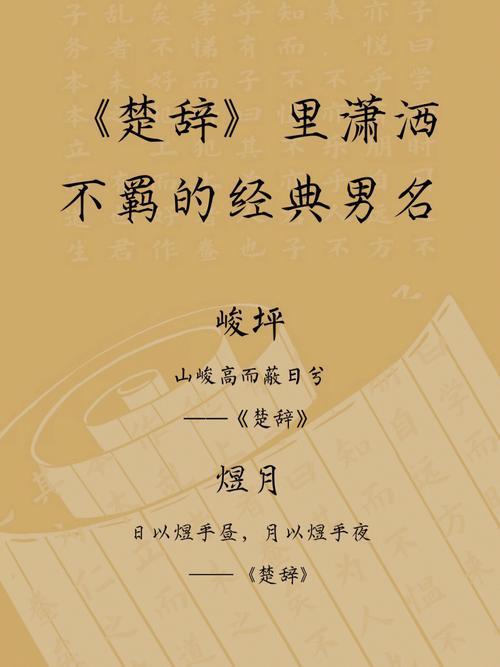 出自楚辞男孩名字