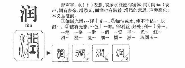 润字在开头的名字