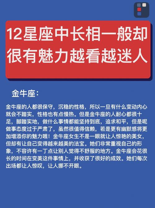 十二星座长相排名男