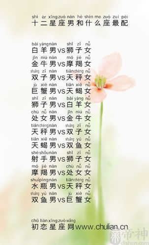 十二星座男生和什么座最配