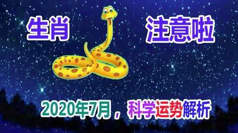 2020年7月属蛇人运势精准解析