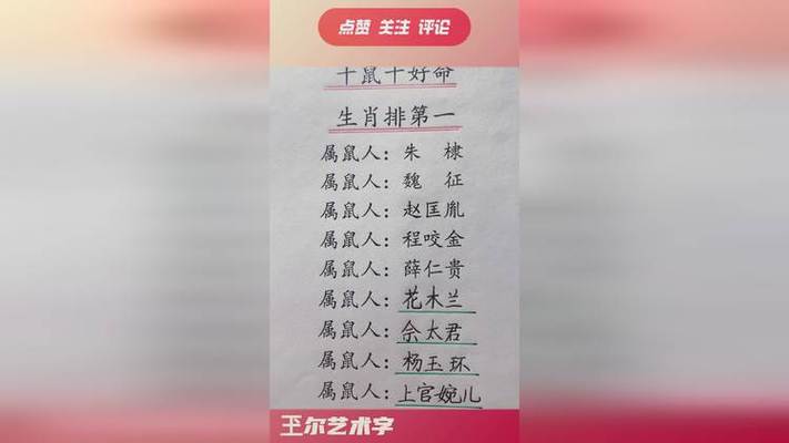 10月份诞生的属鼠名人有哪些?