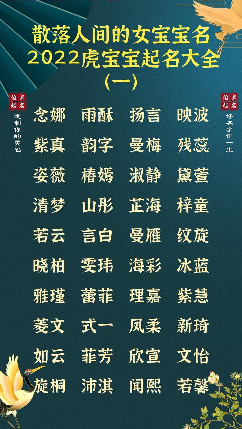 2022女孩好听名字