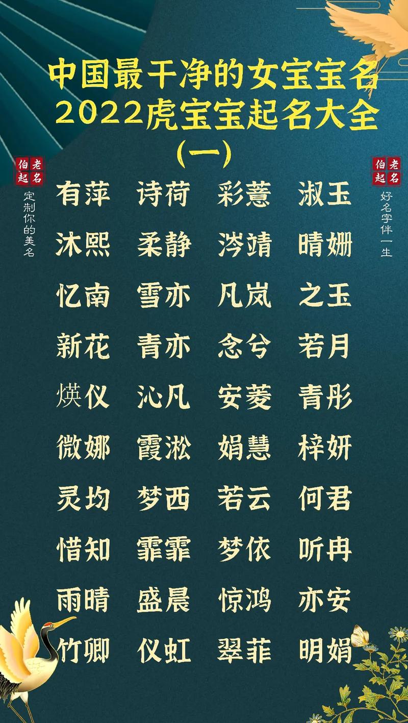 2022免费女孩名字大全