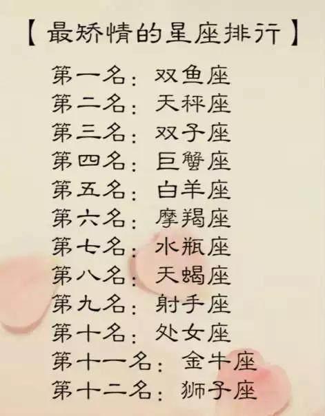 爱撒娇但是不矫情的星座