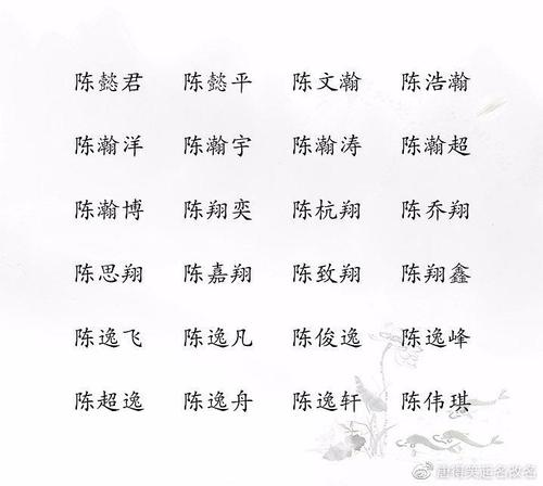 姓陈以奕字结尾的男孩怎么起名有内涵