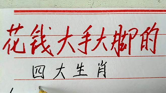花起钱来大手大脚的生肖