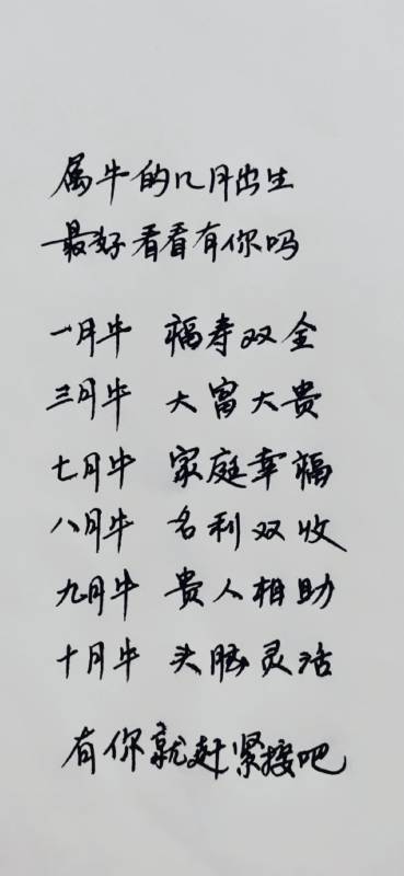 八月 给属牛的一句话忠告