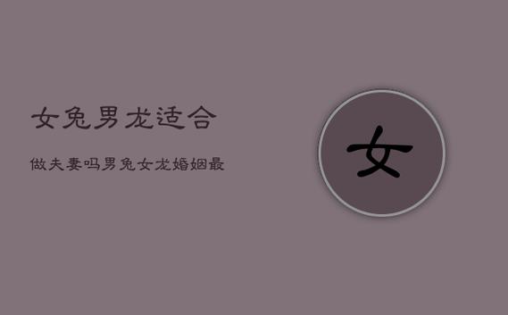 兔和龙好不好 婚配好不好