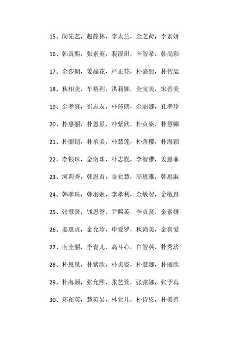 什么韩好听的名字