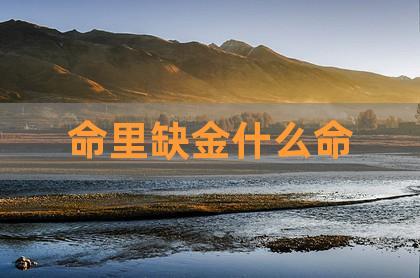 命里缺金会怎样