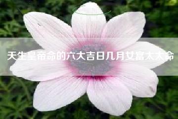 天生皇帝命的六大吉日