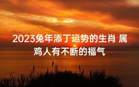 属鸡今年运气,2023年属鸡人生肖鸡兔年的运程运势