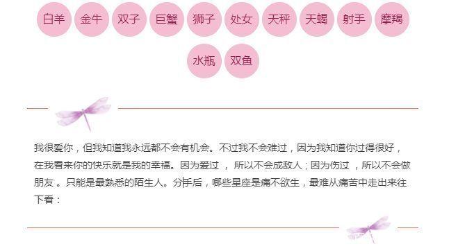 分手后痛不欲生的星座